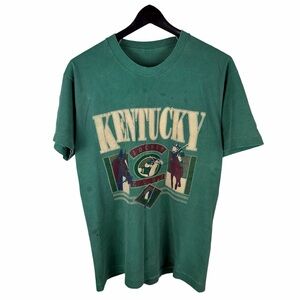 Vintage 90s Kentucky Jockey Club Single Stitch Tourist Graphic Shirt Size L